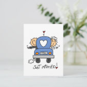 たった今結婚しましたの新郎新婦Tシャツ&ギフト 案内ポストカード (スタンド正面)