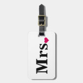 たった今結婚しましたの氏および夫人荷物は彼女のために付きます ラゲッジタグ (正面縦)