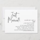 たった今結婚しましたの結婚エロペメント・ディナー・パーティー 招待状 (正面)