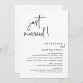 たった今結婚しましたの結婚エロペメント・ディナー・パーティー 招待状 (正面/裏面)