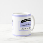 たった今結婚しましたの結婚式のマグ コーヒーマグカップ (正面右)