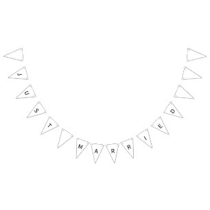 たった今結婚しましたの結婚式の旗 バンティングフラッグ