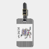 たった今結婚しましたの結婚式車 ラゲッジタグ (正面縦)