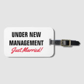 たった今結婚しましたの荷物は新しい管理の下で|に付けます ラゲッジタグ (正面横)