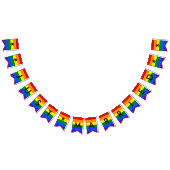 たった今結婚しましたの虹の旗LGBTのプライドの結婚披露宴 バンティングフラッグ (全)