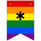 たった今結婚しましたの虹の旗LGBTのプライドの結婚披露宴 バンティングフラッグ (第2の旗)