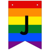 たった今結婚しましたの虹の旗LGBTのプライドの結婚披露宴 バンティングフラッグ (第3の旗)