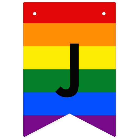 たった今結婚しましたの虹の旗LGBTのプライドの結婚披露宴 バンティングフラッグ (第3の旗)