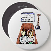 たった今結婚しましたの裂け目ボタン 缶バッジ (正面&裏面)