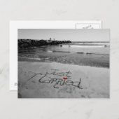 たった今結婚しましたの郵便はがき 案内ポストカード (正面/裏面)