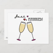 たった今結婚しましたはがき 案内ポストカード (正面/裏面)