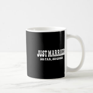 たった今結婚しましたは今のところグッド結婚の新郎新婦 コーヒーマグカップ