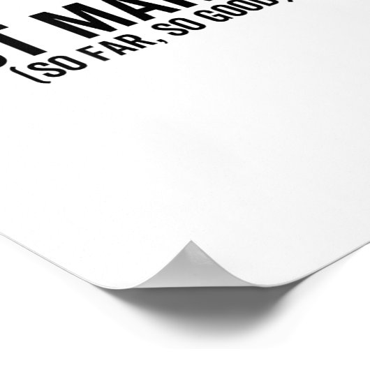 たった今結婚しましたは今のところグッド結婚の新郎新婦 ポスター (角)