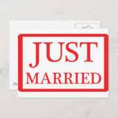 たった今結婚しましたアイコン 案内ポストカード (正面/裏面)