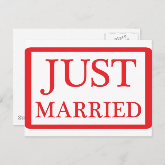 たった今結婚しましたアイコン 案内ポストカード (正面/裏面)