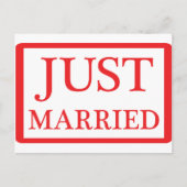 たった今結婚しましたアイコン 案内ポストカード (正面)