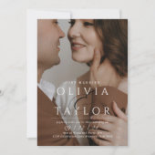 たった今結婚しましたアンパサンド絡み合い2写真結婚の 招待状 (正面)