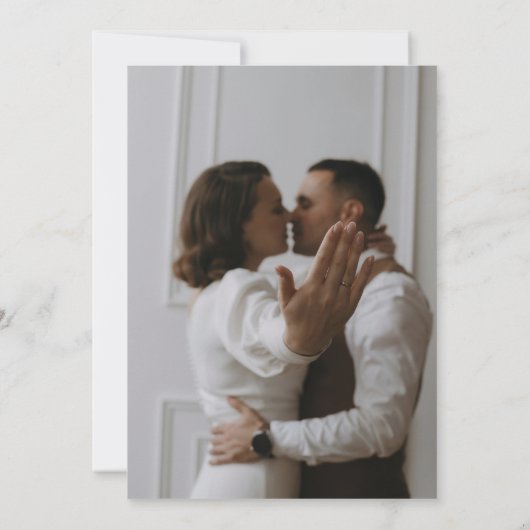 たった今結婚しましたアンパサンド絡み合い2写真結婚の 招待状 (裏面)