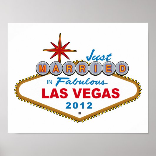たった今結婚しましたインFabulous Las Vegas 2012ベガスサイン ポスター (正面)