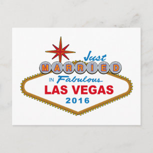 たった今結婚しましたインFabulous Las Vegas 2016 (サイン) 案内ポストカード