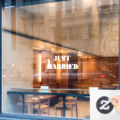 たった今結婚しましたウィンドウの固定 ウィンドウサイン (カフェ窓)