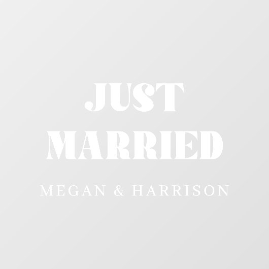 たった今結婚しましたウィンドウの固定 ウィンドウサイン (シート)