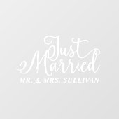 たった今結婚しましたウィンドウの固定 ウィンドウサイン (シート)