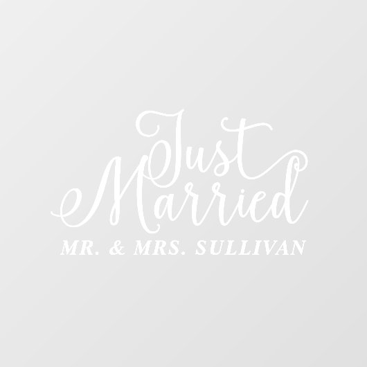 たった今結婚しましたウィンドウの固定 ウィンドウサイン (シート)