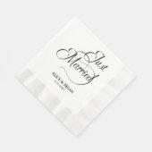 たった今結婚しましたウェディングレセプションカクテルナプキンス 縁ありランチョンナプキン (角)