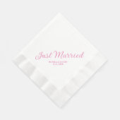 たった今結婚しましたウェディングレセプションカクテル 縁ありランチョンナプキン (角)