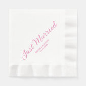 たった今結婚しましたウェディングレセプションカクテル 縁ありランチョンナプキン (正面)