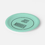 たった今結婚しましたウェディングレセプションパーティー紙プレート ペーパープレート (アングル)