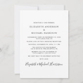 たった今結婚しましたウェディングレセプションフォト 案内状 (裏面)