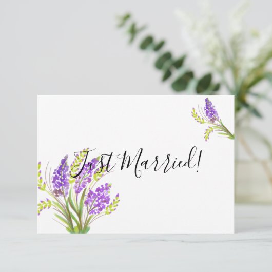 たった今結婚しましたウォーターカラーラベンダーとグリーンフローラ (スタンド正面)