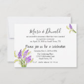 たった今結婚しましたウォーターカラーラベンダーとグリーンフローラ (裏面)