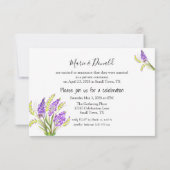 たった今結婚しましたウォーターカラーラベンダーとグリーンフローラ (裏面)