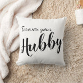 たった今結婚しましたエレガントおもしろい「永遠のあなたのハビー」 クッション (ブランケット)