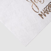 たった今結婚しましたエレガントタイポグラフィ結婚ギフト 薄葉紙 (詳細)