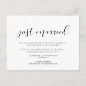 たった今結婚しましたエレガントデザイン ポストカード (正面)