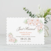 たった今結婚しましたエレガントピンクオーキッドフローラ結婚ズ 案内状 (スタンド正面)