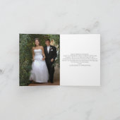 たった今結婚しましたエレガントピンクフローラ結婚写真 案内状 (内部)