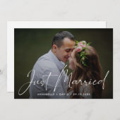 たった今結婚しましたエレガントフォト結婚ズ 案内状 (正面/裏面)