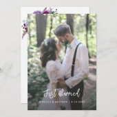 たった今結婚しましたエレガントフローラス結婚クリプトの写真 案内状 (正面/裏面)