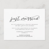 たった今結婚しましたエレガントロマンチック発表 ポストカード (正面)