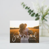 たった今結婚しましたエレガントロマ結婚ティックの写真 ポストカード (スタンド正面)