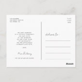 たった今結婚しましたエレガントロマ結婚ティックの写真 ポストカード (裏面)