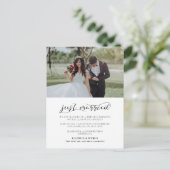 たった今結婚しましたエレガントロマ結婚ティック発表 ポストカード (スタンド正面)