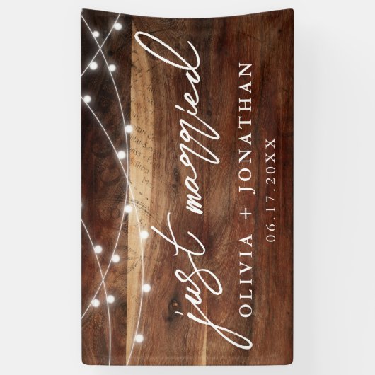 たった今結婚しましたエレガント書道素朴結婚の 横断幕 (縦)