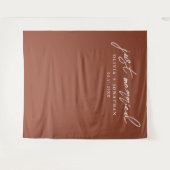 たった今結婚しましたエレガント書道結婚の背景 タペストリー (正面(横))