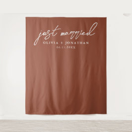 たった今結婚しましたエレガント書道結婚の背景 タペストリー